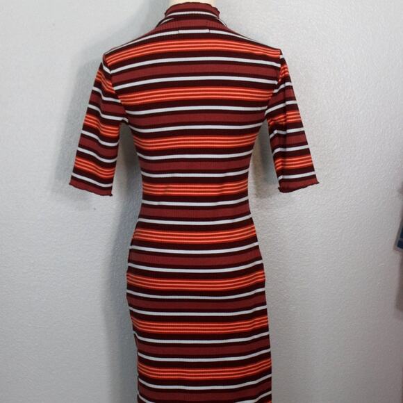 UO Urban Outfitters Striped Ribbed Knit Midi Dress Size M - Picture 7 of 10